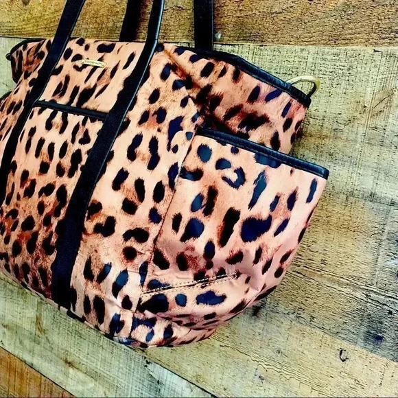 Rebecca Minkoff Marissa Leopard Nylon Diaper Bag - Picture 2 of 11